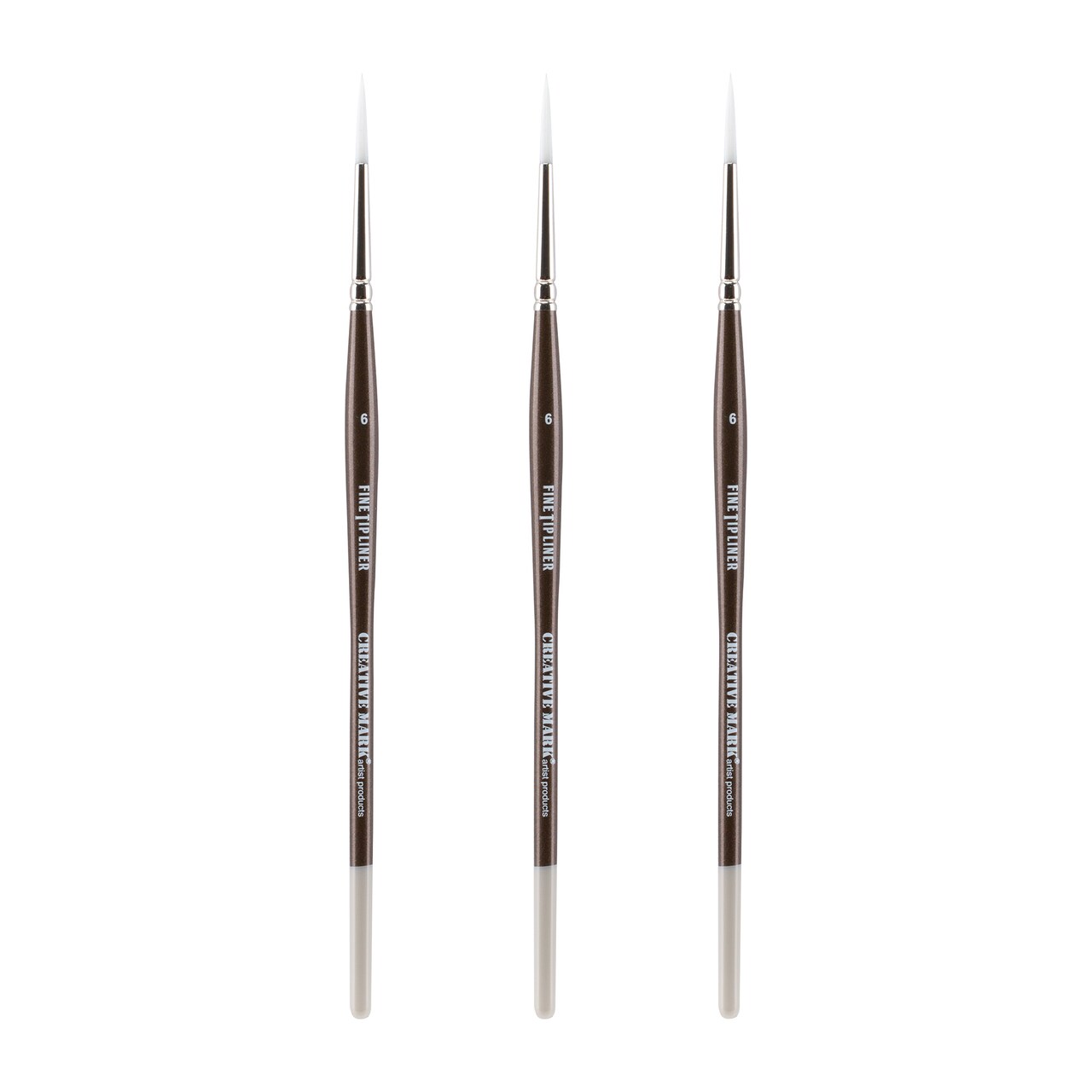 Creative Mark Fine Tip Liner Paint Brush Ultra Fine Detail Soft Hair Paint Brush For Watercolor, Gouache, Inks, Acrylic, Oils, Technical Artists, and Illustrators - 3 Packs